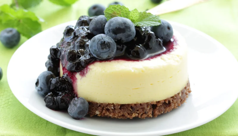 Mini cheesecakes à la myrtille