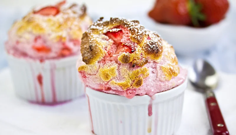 Soufflé facile aux fraises