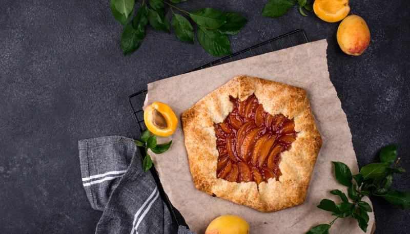 Tarte rustique abricots thym