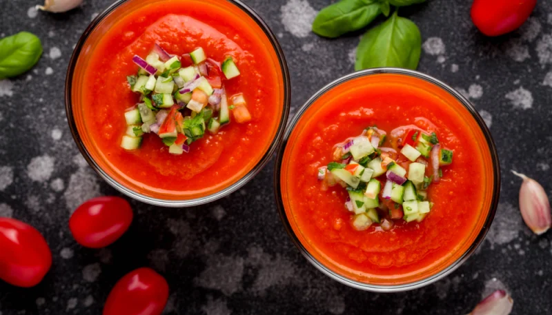 Verrine concombre tomate