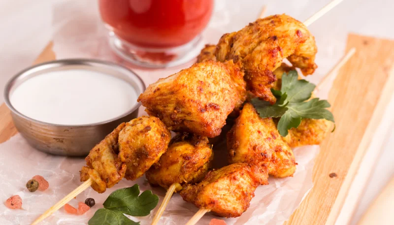 Brochetttes de dinde marinées miel citron