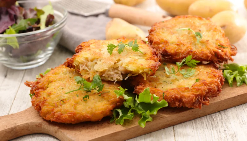 Galettes de pommes de terre à la fourme d'Ambert