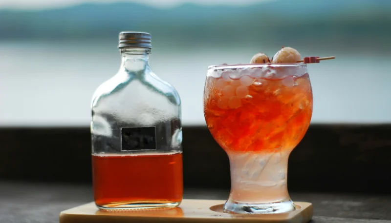 Punch litchi maison