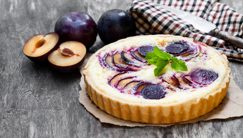 Tarte amandine aux prunes