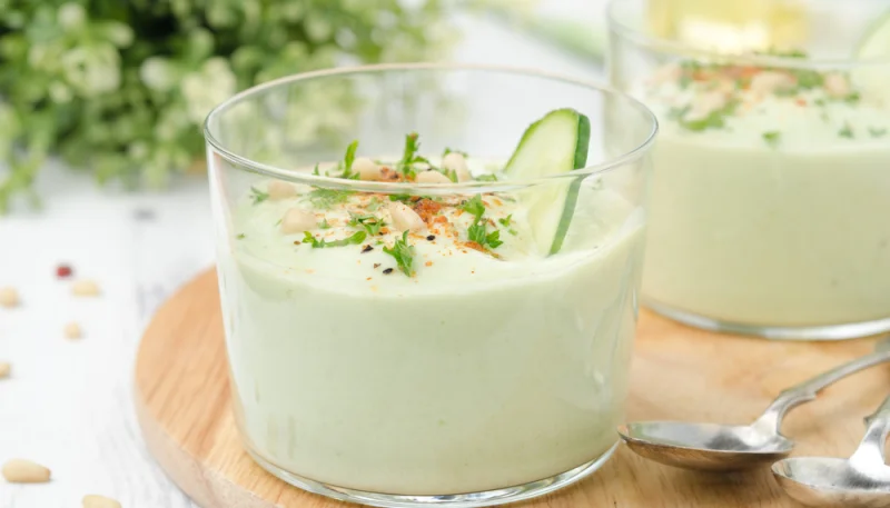 Gaspacho concombres, courgettes