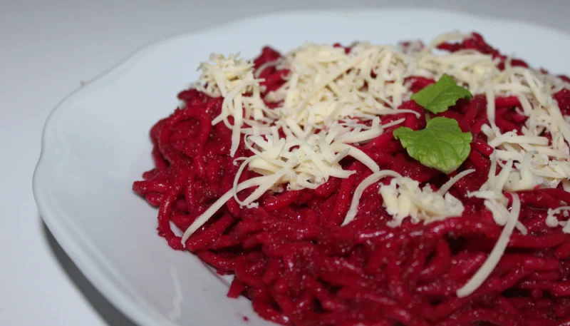 Pink pasta