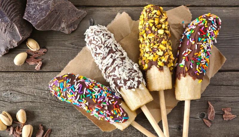 Sucette banane-chocolat