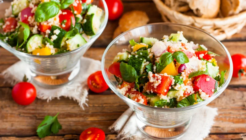Verrines quinoa, tomates et guacamole