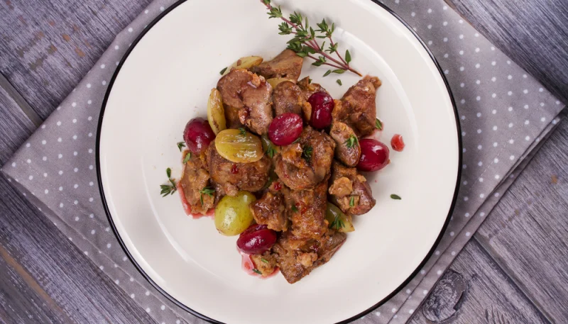 Lapin au raisin et au kiwi