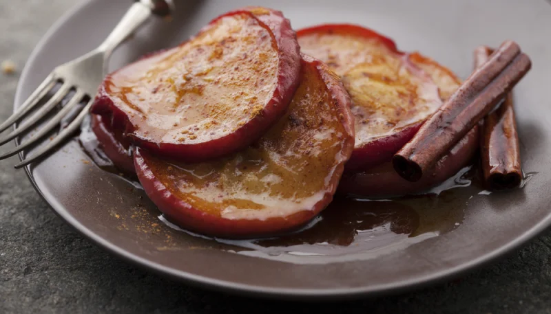Pommes séchées caramélisées