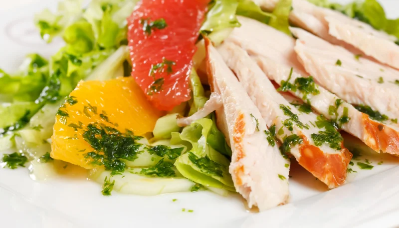 Salade de poulet aux agrumes