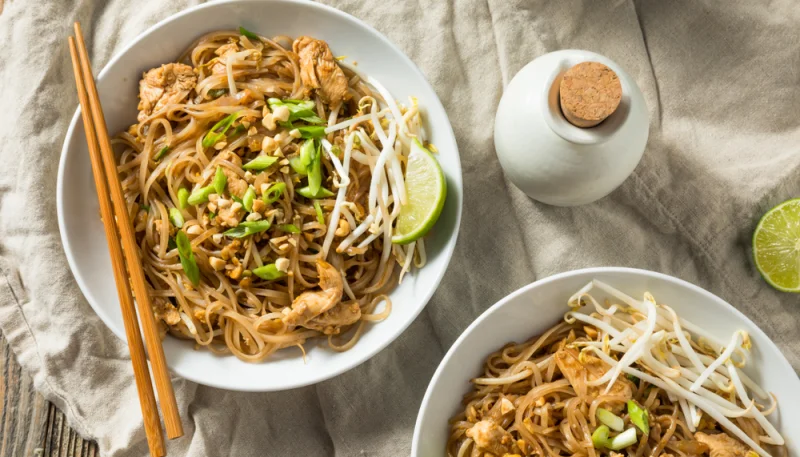 Pad thaï au poulet