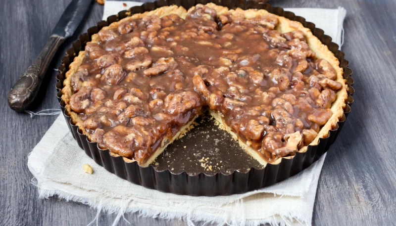 Tarte aux noix et au caramel