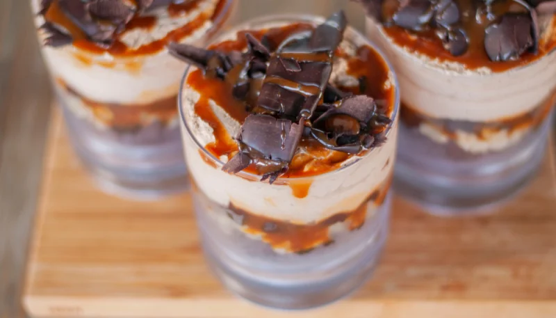 Trifle caramel brownie