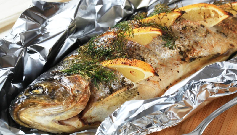 Truites aux herbes en papillote