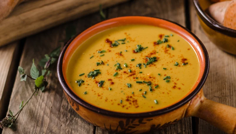 Velouté épicé aux lentilles corail