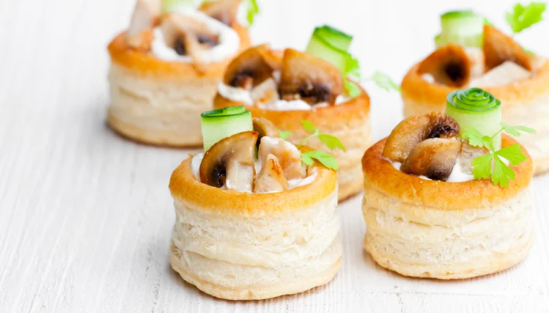 Vol au vent champignons et foie gras