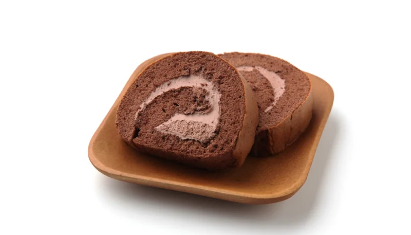 Biscuit roulé au chocolat et au café