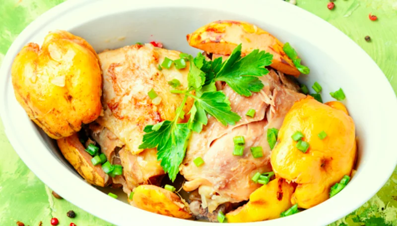 Poulet de Bresse aux coings
