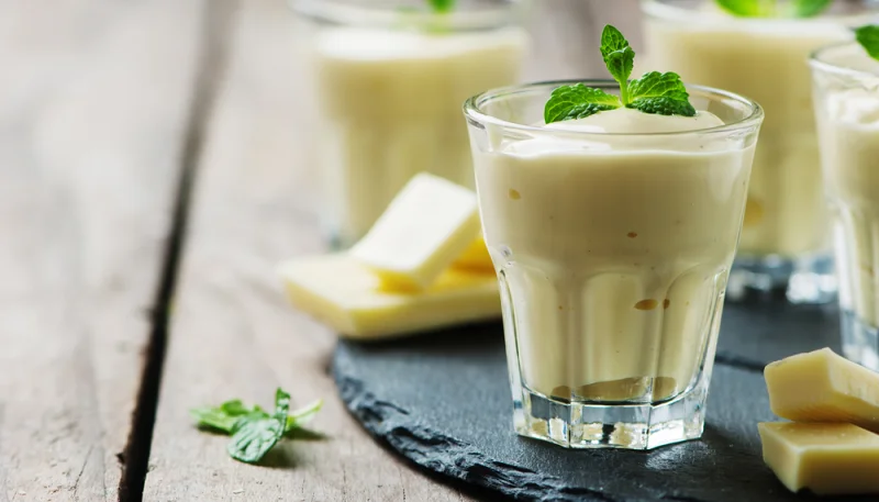 Mousse au chocolat blanc