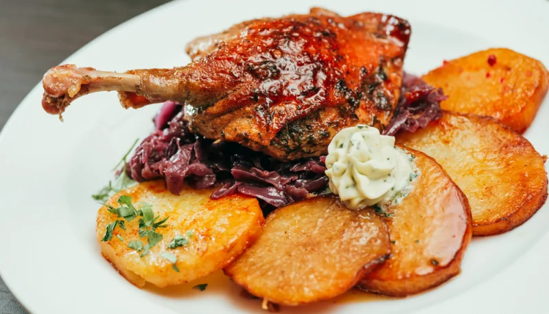 Pintade au chou