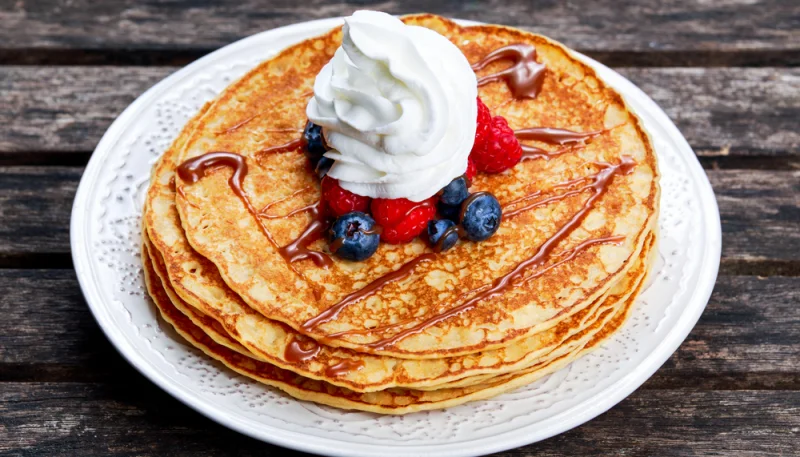 Crêpes à la rose