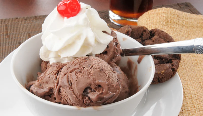 Glace chocolat liégeois