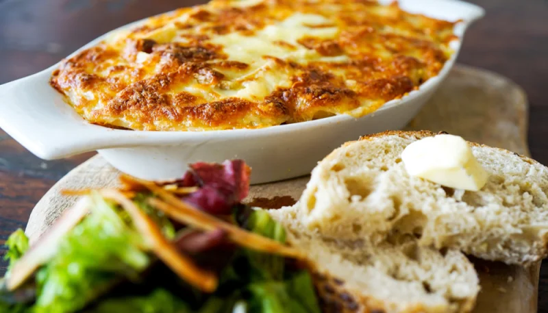 Tartiflette de chou vert