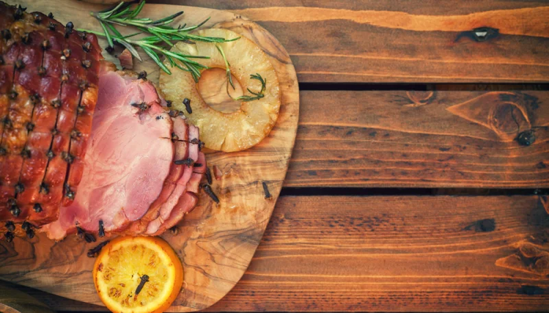 Jambon caramélisé à l'ananas