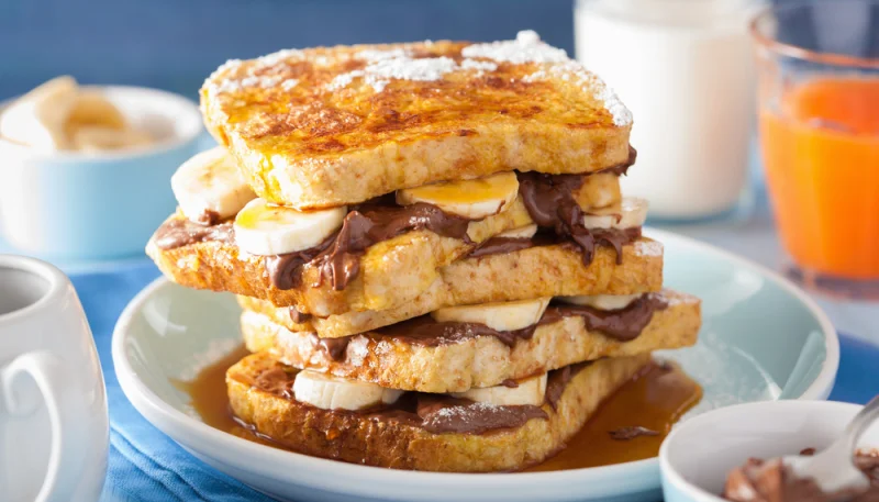 Pain perdu chocolat-banane