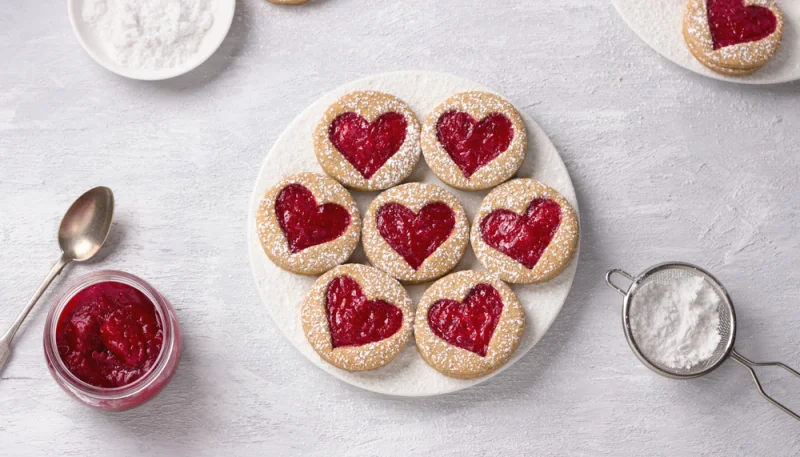 Sablés à la confiture de framboise