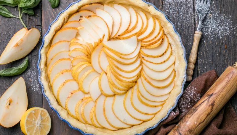 Tarte aux poires et au miel