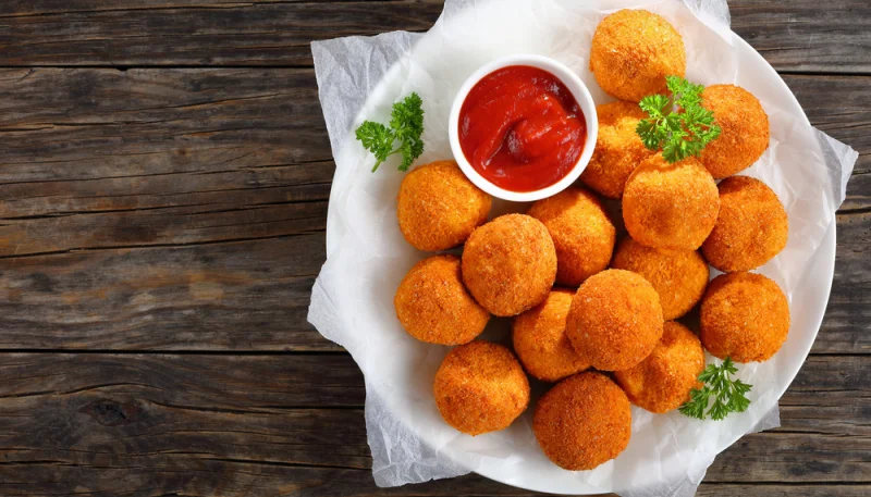 Croquettes aux crevettes et aux pommes de terre
