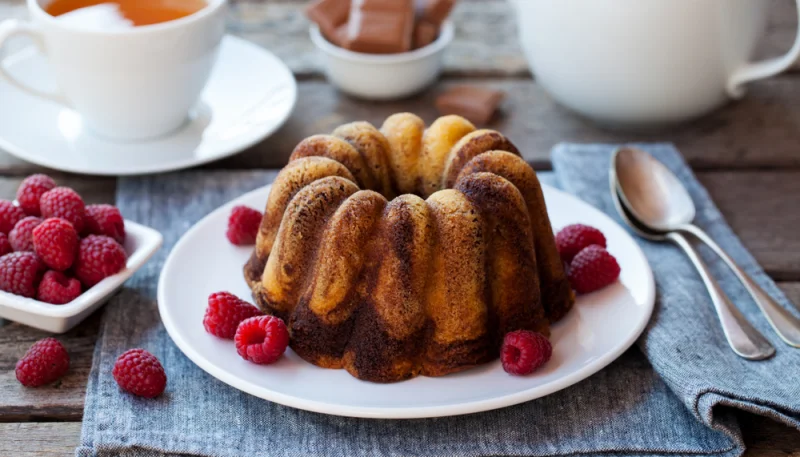 Gâteau marbré au chocolat au lait