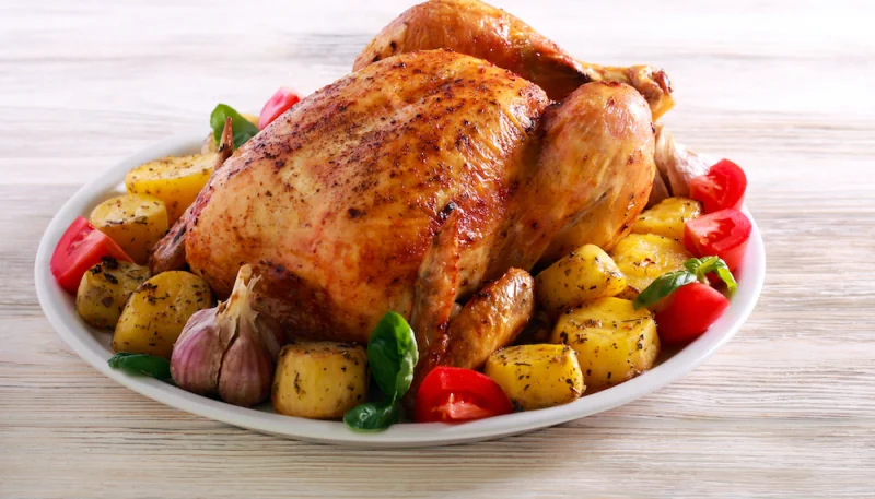 Poulet à l'ail et au basilic