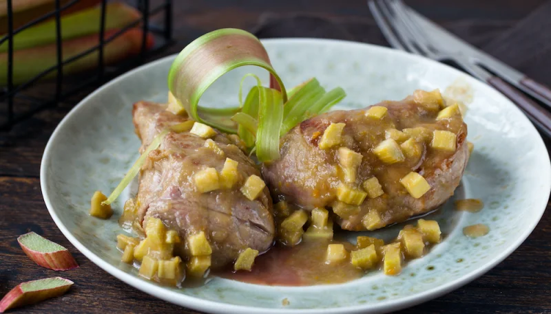 Poulet à la rhubarbe