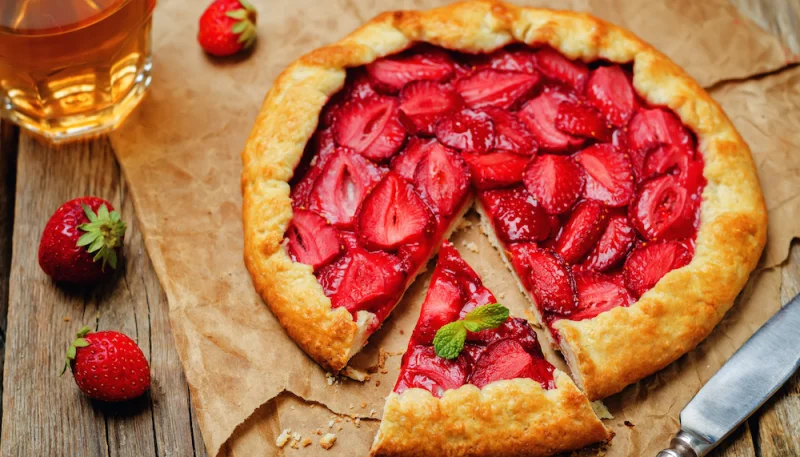Tarte rustique aux fraises facile