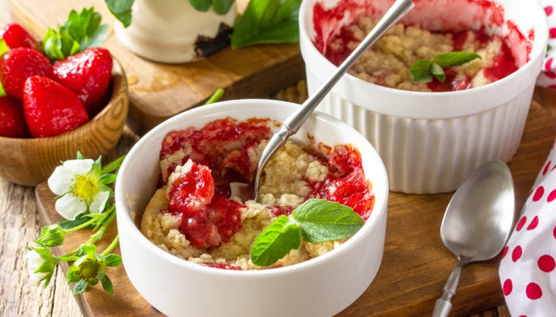 Crumble à la fraise