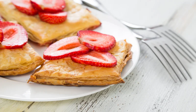 Feuilletés aux fraises