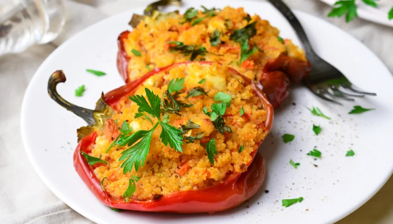 Poivrons farcis à l'orientale