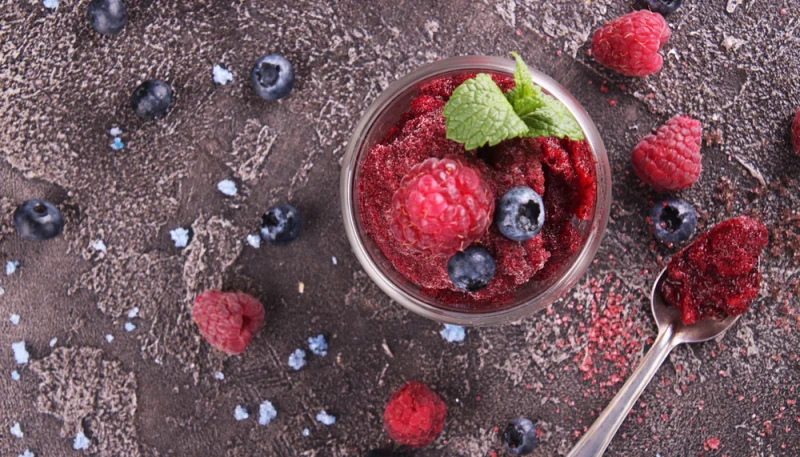 Sorbet aux fruits rouges sans sorbetière