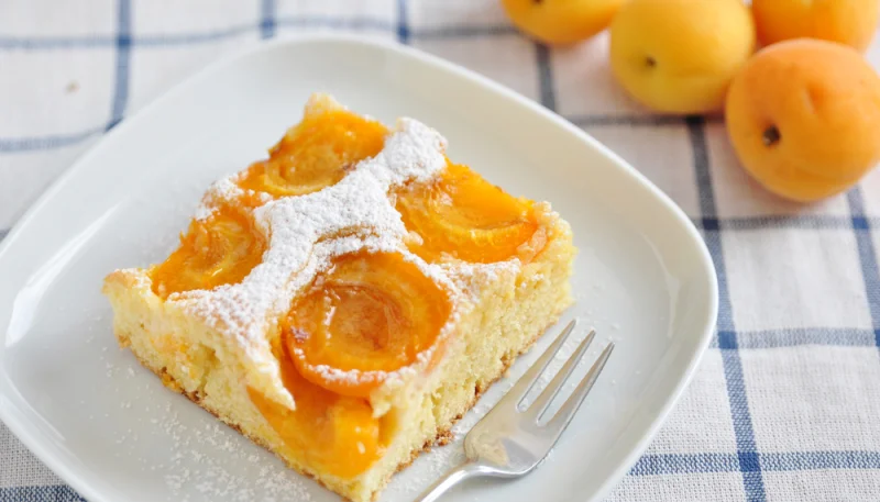 Gâteau aux abricots et à la vanille