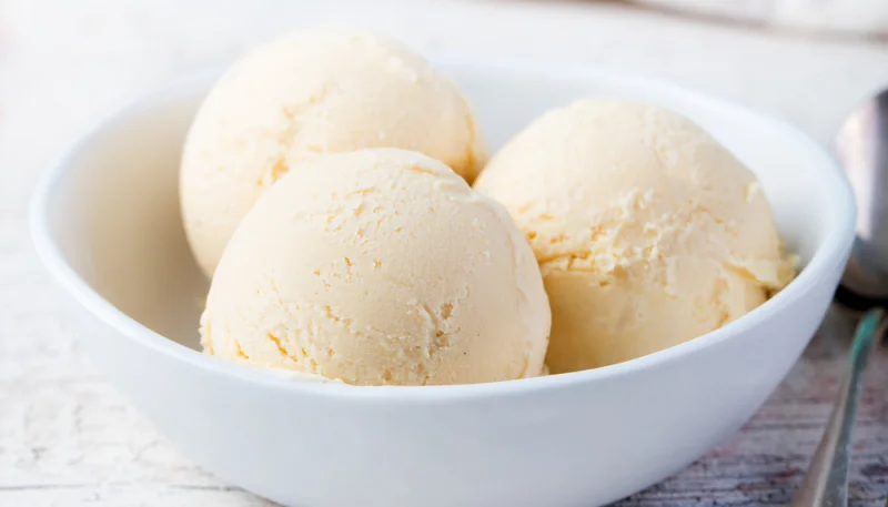 Glace au chocolat blanc sans sorbetière