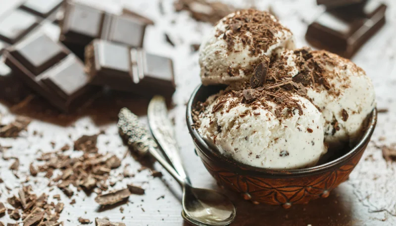 Glace italienne Stracciatella sans sorbetière