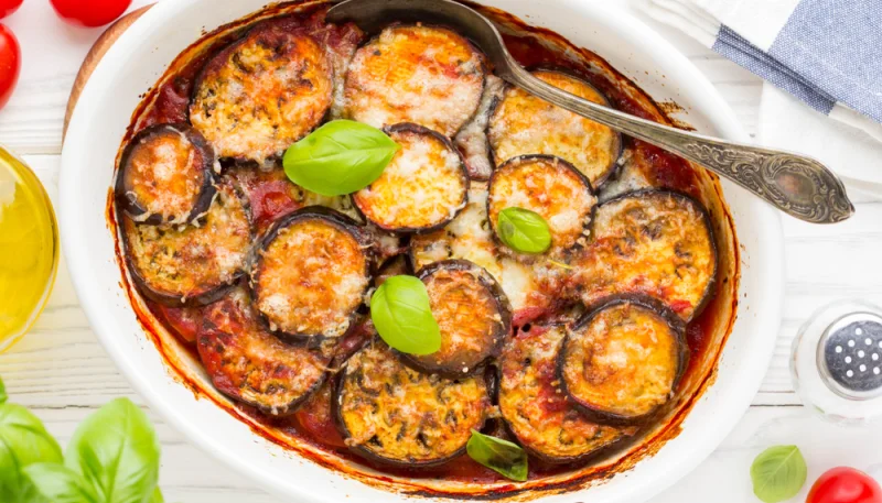 Gratin d'aubergines et tomates
