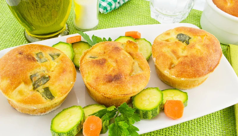 Soufflés de courgette au parmesan