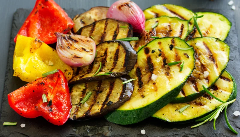 Roulés de jambon aux légumes grillés
