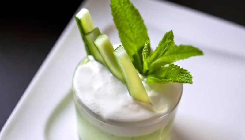 Mousse de concombre à la menthe