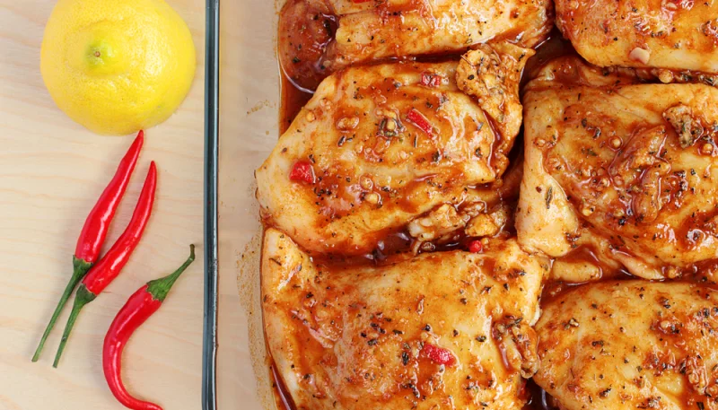 Poulet mariné au piment de Cayenne