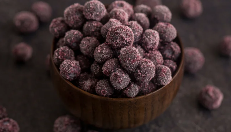 Raisins glacés au sucre